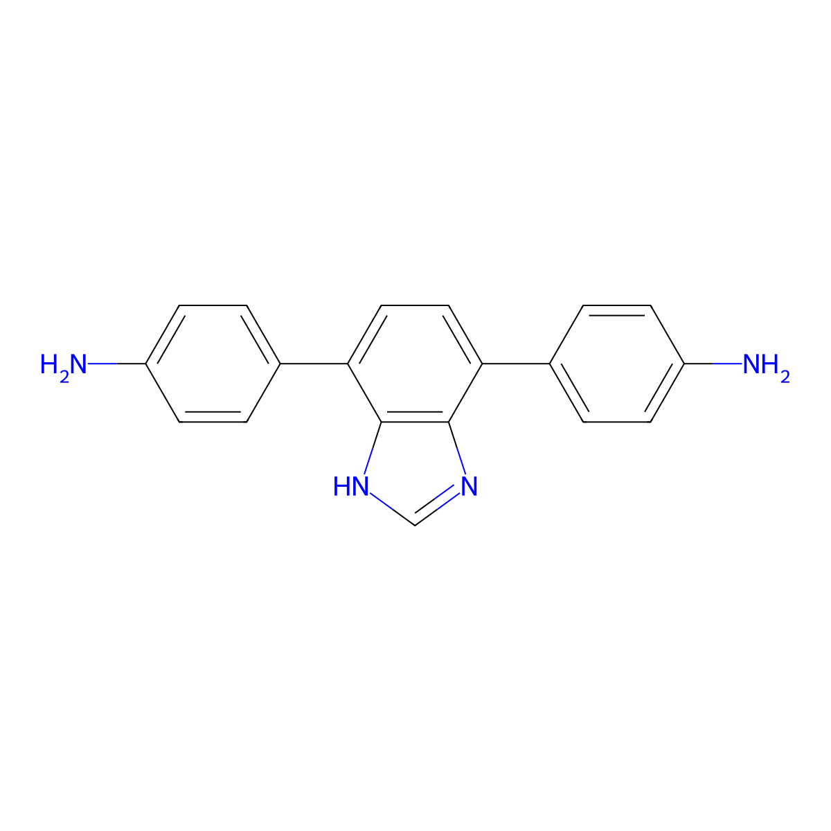 4,4'-(1H-Benzo[d]imidazole-4,7-diyl)dianiline molecular structure, CAS 1998160-90-9