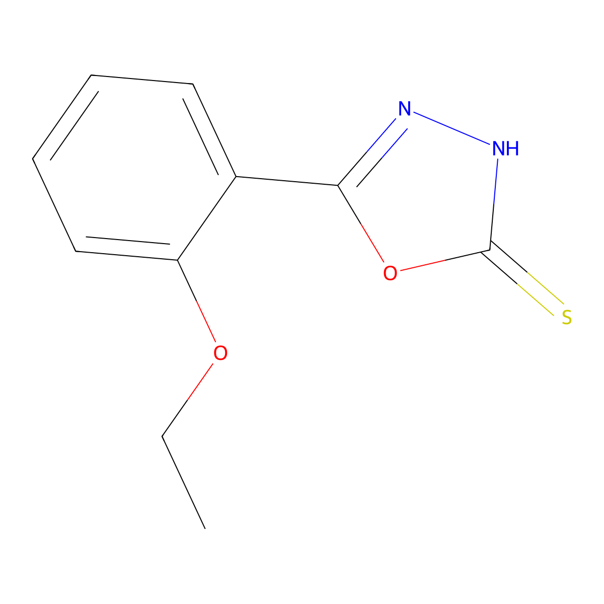 5-(2-Ethoxyphenyl)-1,3,4-oxadiazole-2-thiol molecular structure, CAS 19982-38-8