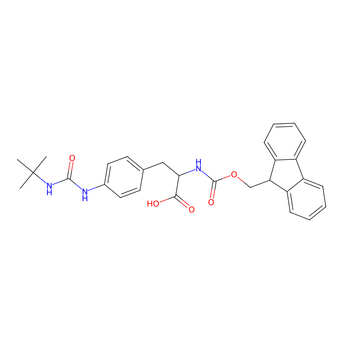 Fmoc-Aph(tBuCbm)-OH molecular structure, CAS 1998216-17-3