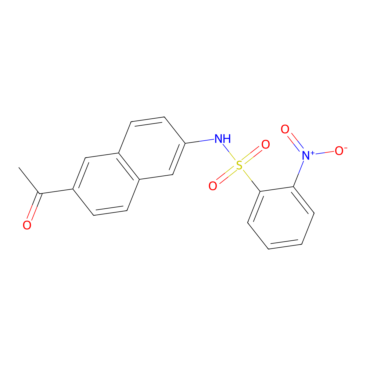 N-(6-acetylnaphthalen-2-yl)-2-nitrobenzenesulfonamide molecular structure, CAS 1998216-43-5