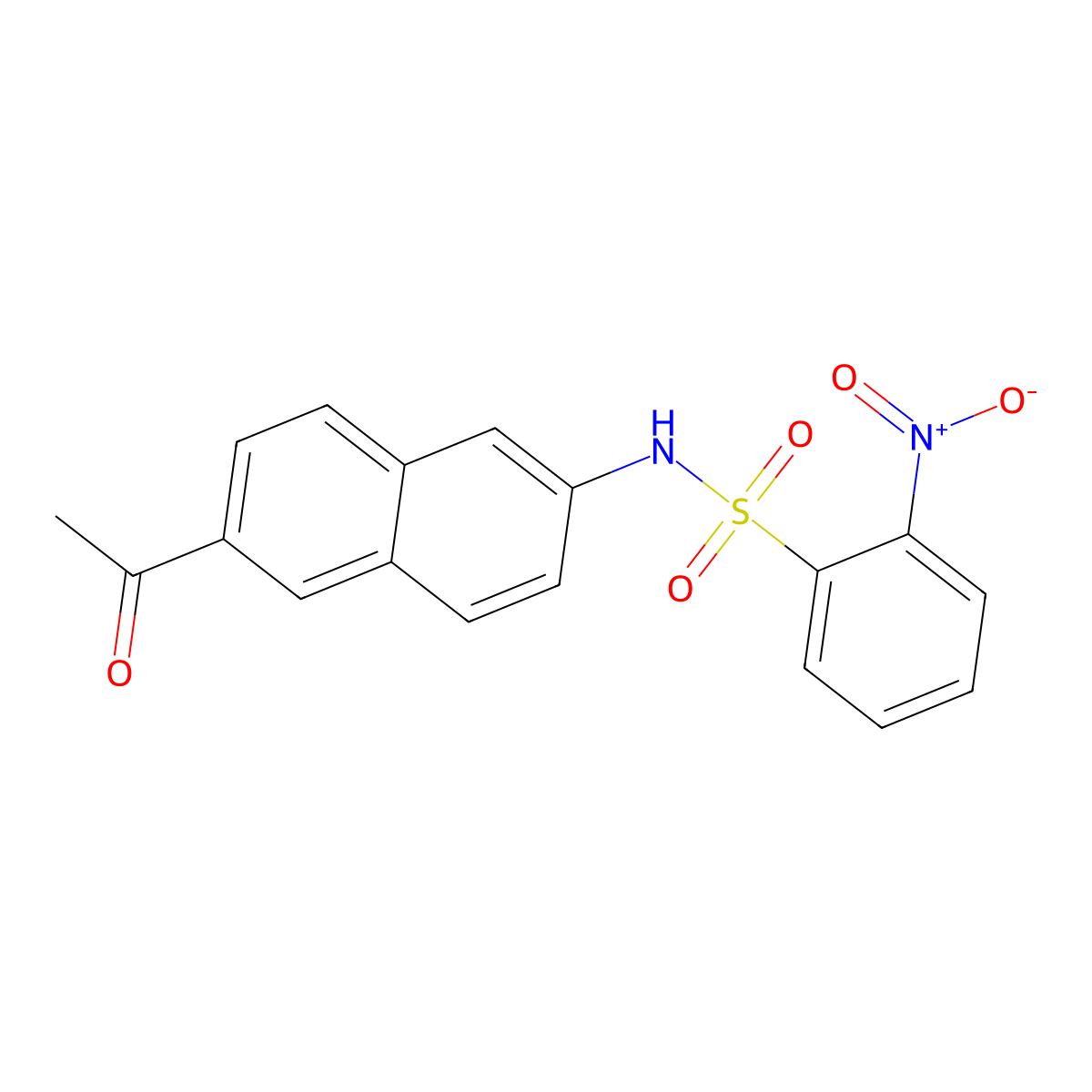 N-(6-acetylnaphthalen-2-yl)-2-nitrobenzenesulfonamide molecular structure, CAS 1998216-43-5