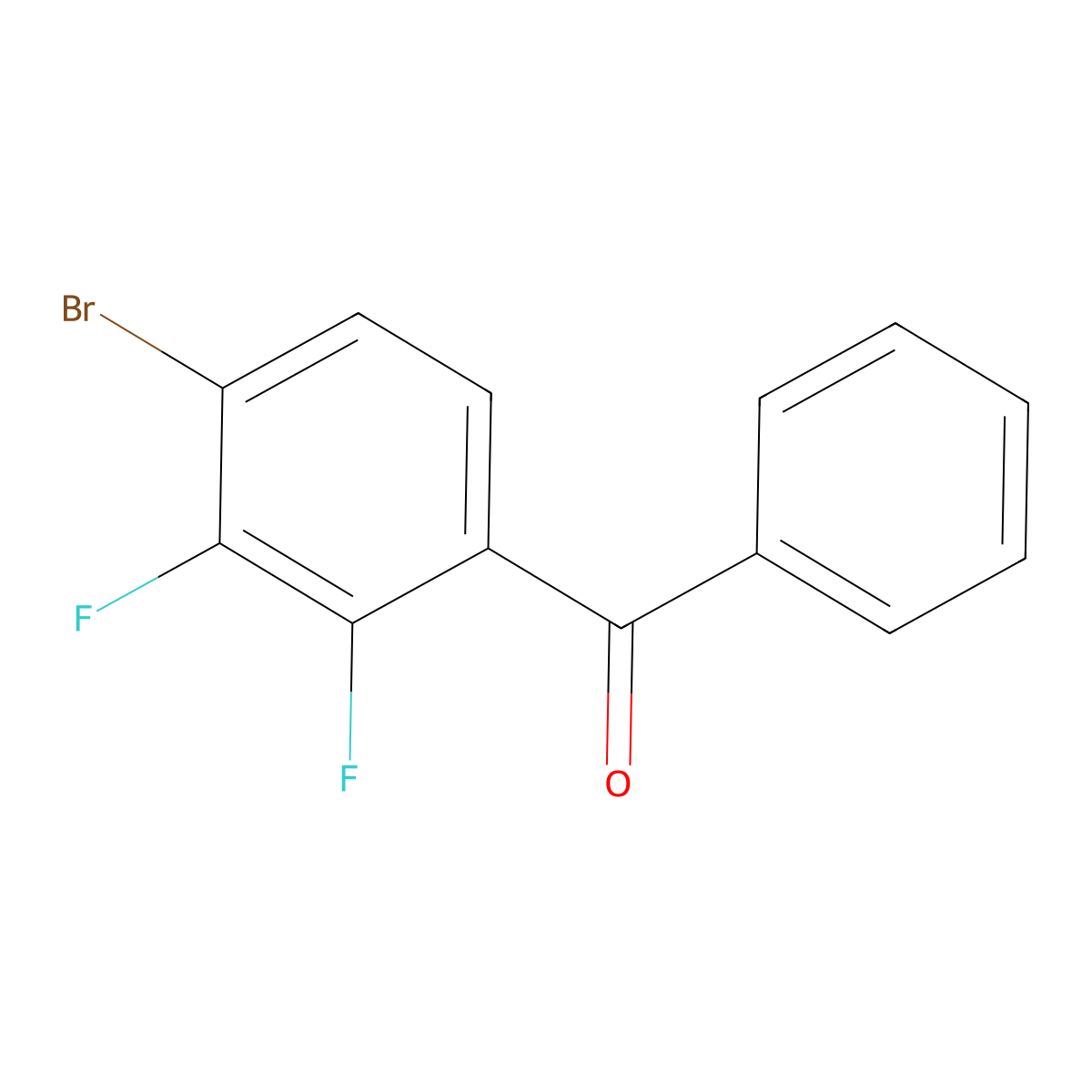 (4-Bromo-2,3-difluorophenyl)(phenyl)methanone molecular structure, CAS 1998288-22-4