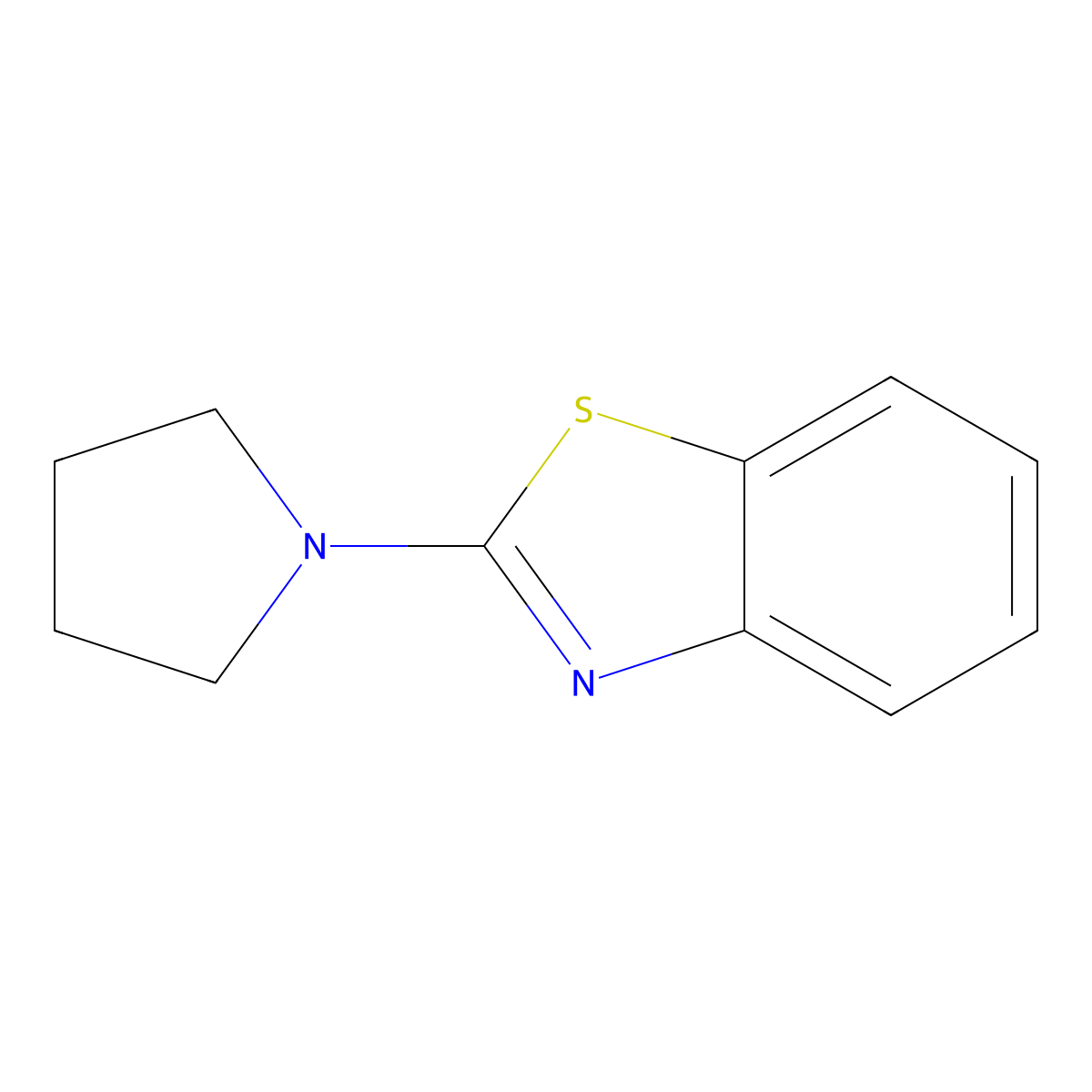 2-(1-Pyrrolidinyl)benzothiazole molecular structure, CAS 19983-29-0