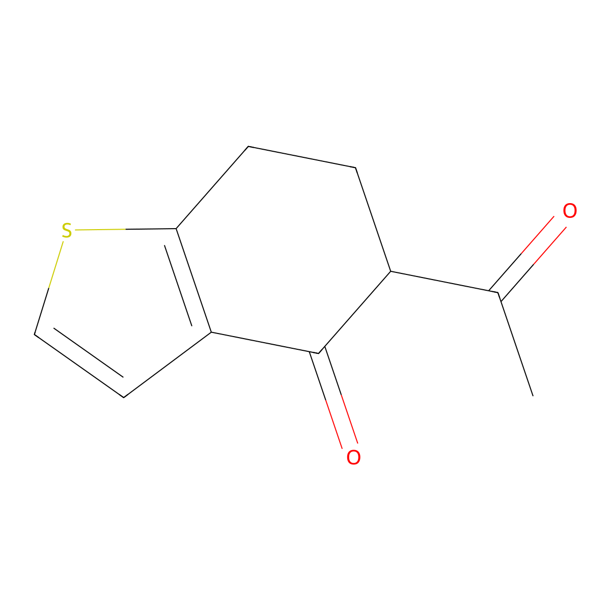 Benzo[b]thiophen-4(5H)-one, 5-acetyl-6,7-dihydro- molecular structure, CAS 19983-48-3