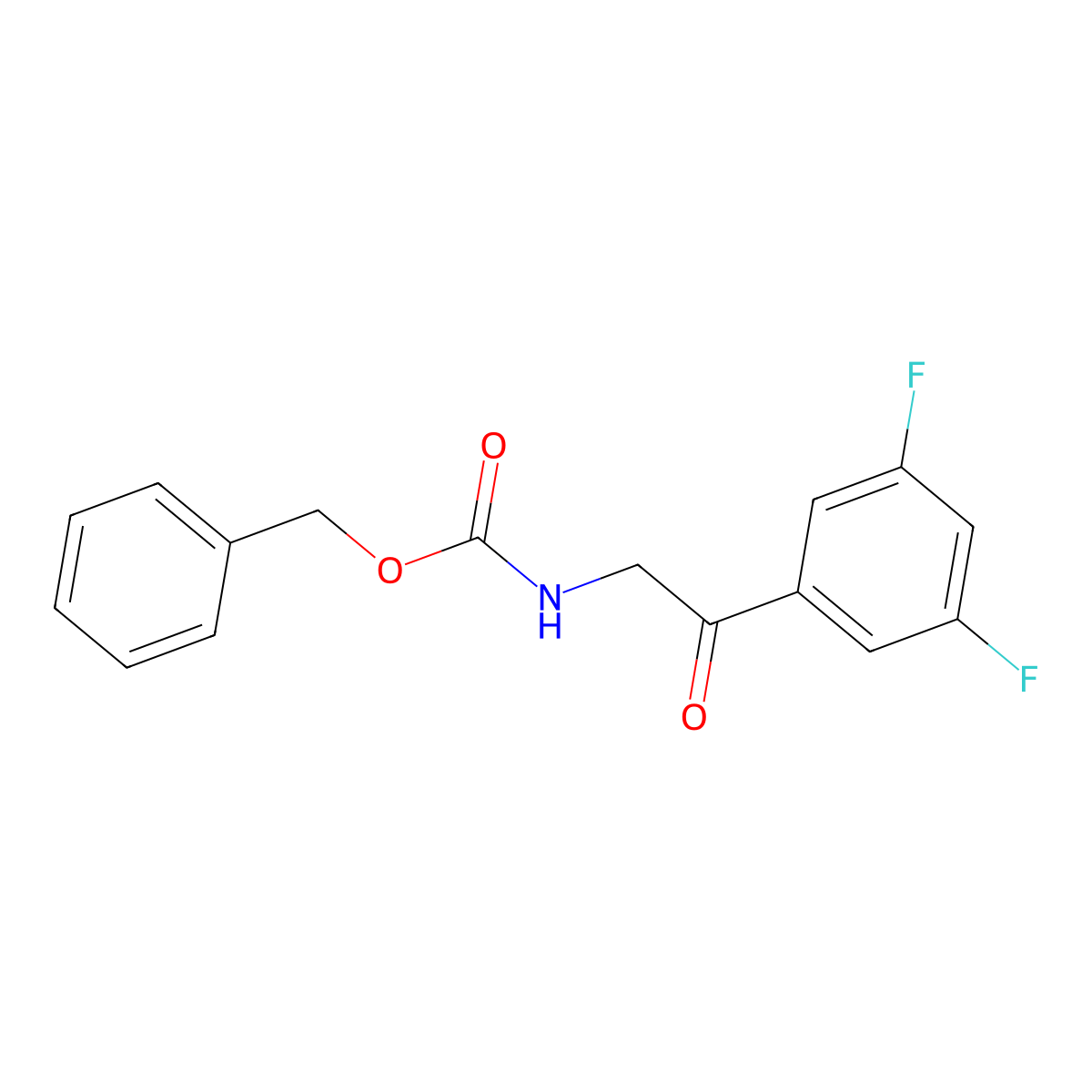 benzyl N-[2-(3,5-difluorophenyl)-2-oxoethyl]carbamate molecular structure, CAS 1998365-31-3