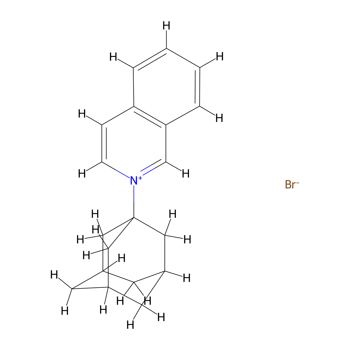 2-(1-Adamantyl)isoquinolinium bromide molecular structure, CAS 19984-56-6