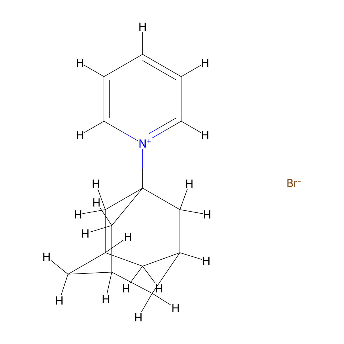 1-(1-Adamantyl)pyridinium bromide molecular structure, CAS 19984-57-7