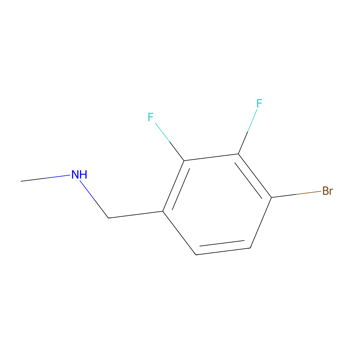 [(4-Bromo-2,3-difluorophenyl)methyl](methyl)amine molecular structure, CAS 1998415-67-0