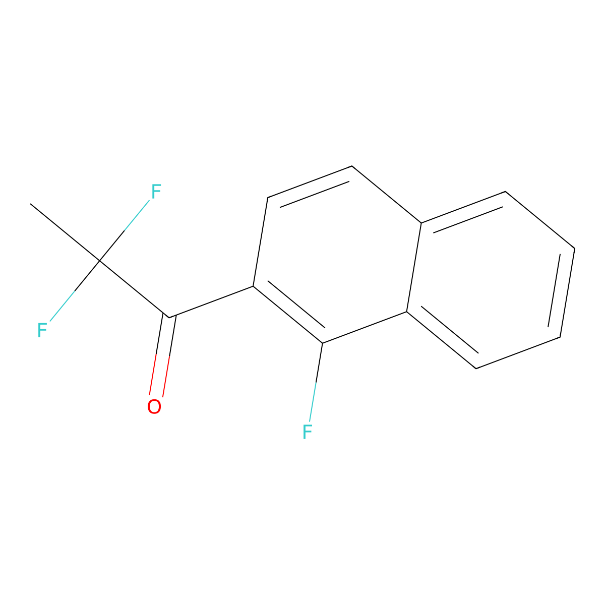 2,2-Difluoro-1-(1-fluoronaphthalen-2-yl)propan-1-one molecular structure, CAS 1998460-14-2
