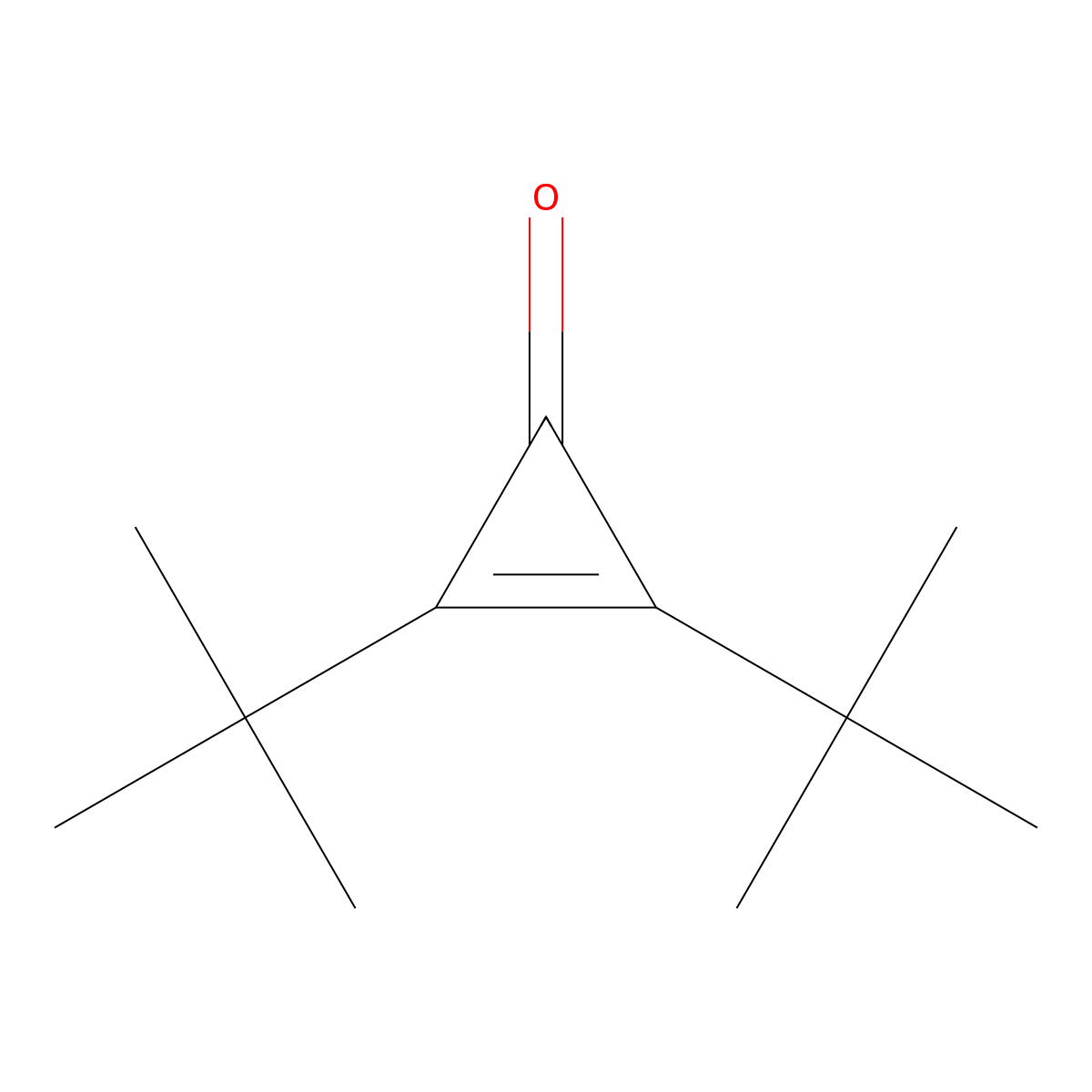2-Cyclopropen-1-one, 2,3-bis(1,1-dimethylethyl)- molecular structure, CAS 19985-79-6