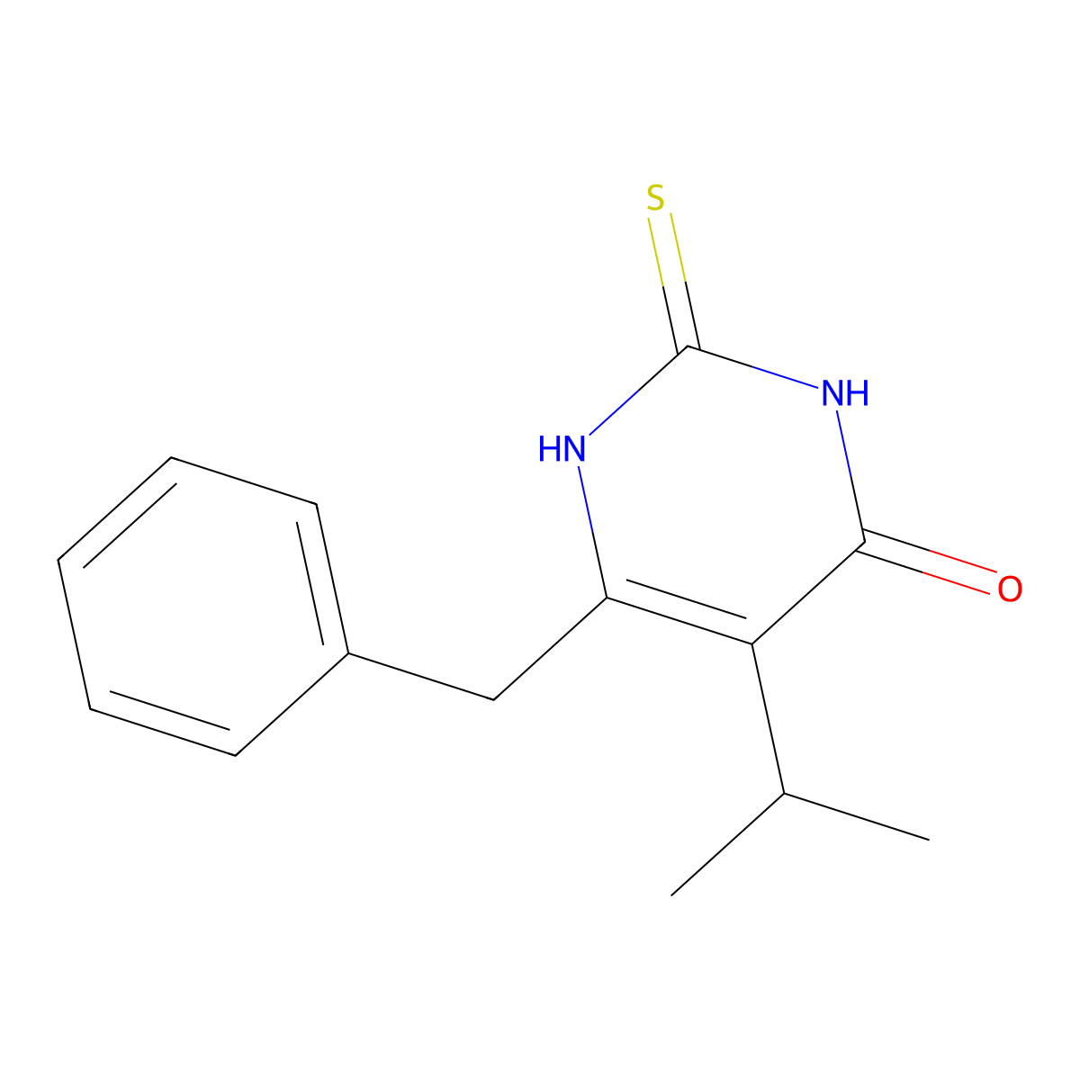6-Benzyl-5-isopropyl-2-thioxo-2,3-dihydropyrimidin-4(1H)-one molecular structure, CAS 199851-91-7