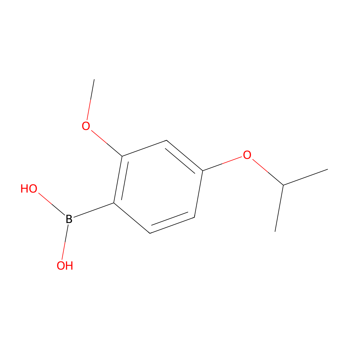4-Isopropoxy-2-methoxyphenylboronic acid molecular structure, CAS 199858-09-8