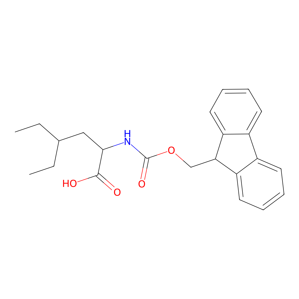 N-Fmoc-4-ethyl-D-norleucine molecular structure, CAS 1998607-53-6