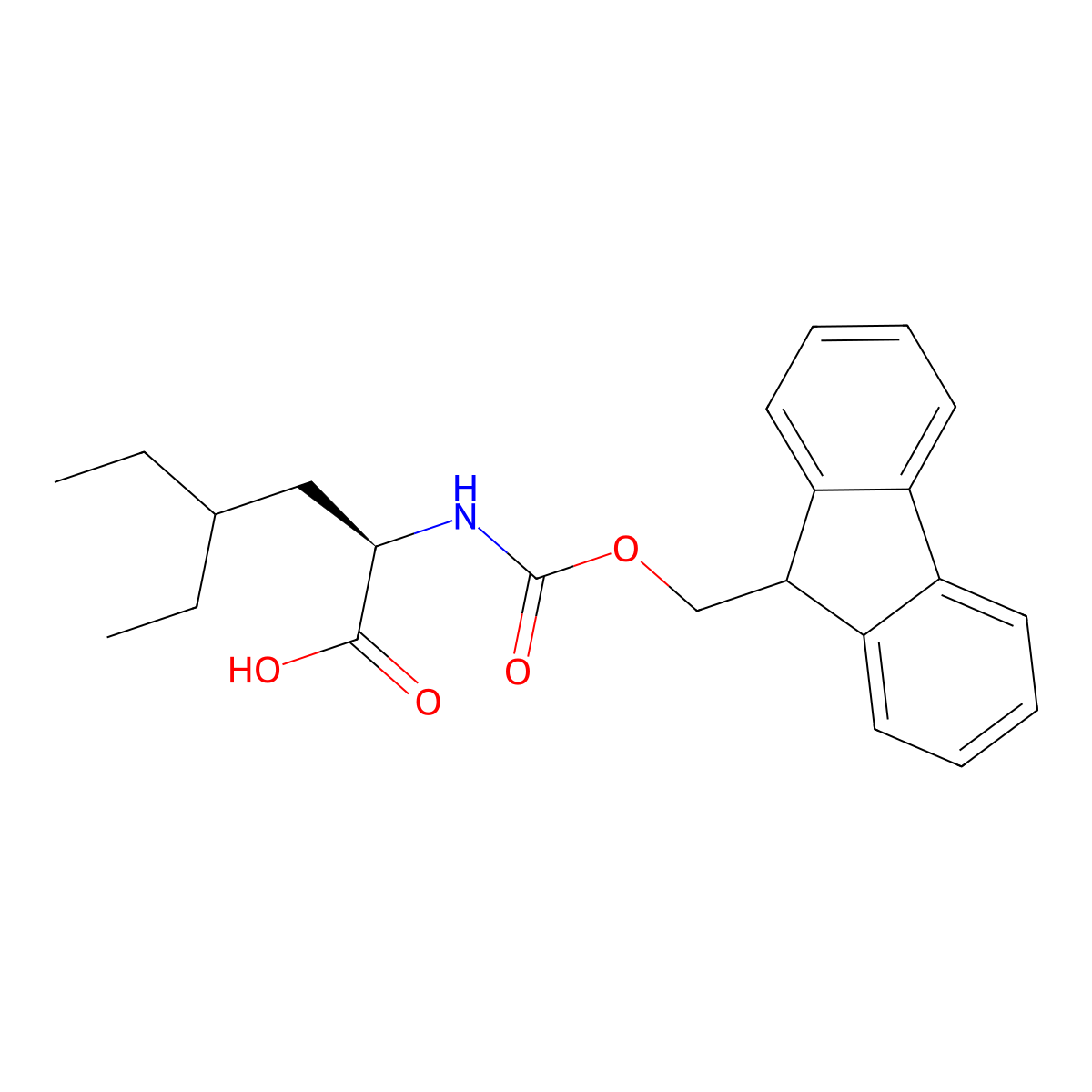 N-Fmoc-4-ethyl-D-norleucine molecular structure, CAS 1998607-53-6