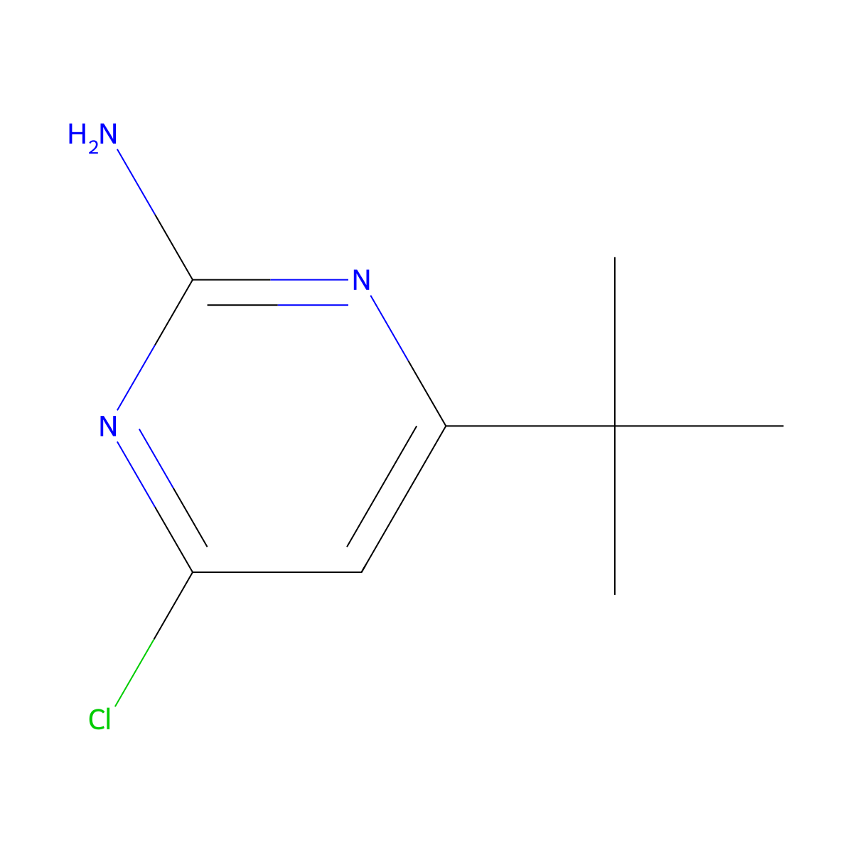 4-Tert-butyl-6-chloropyrimidin-2-amine molecular structure, CAS 199863-81-5