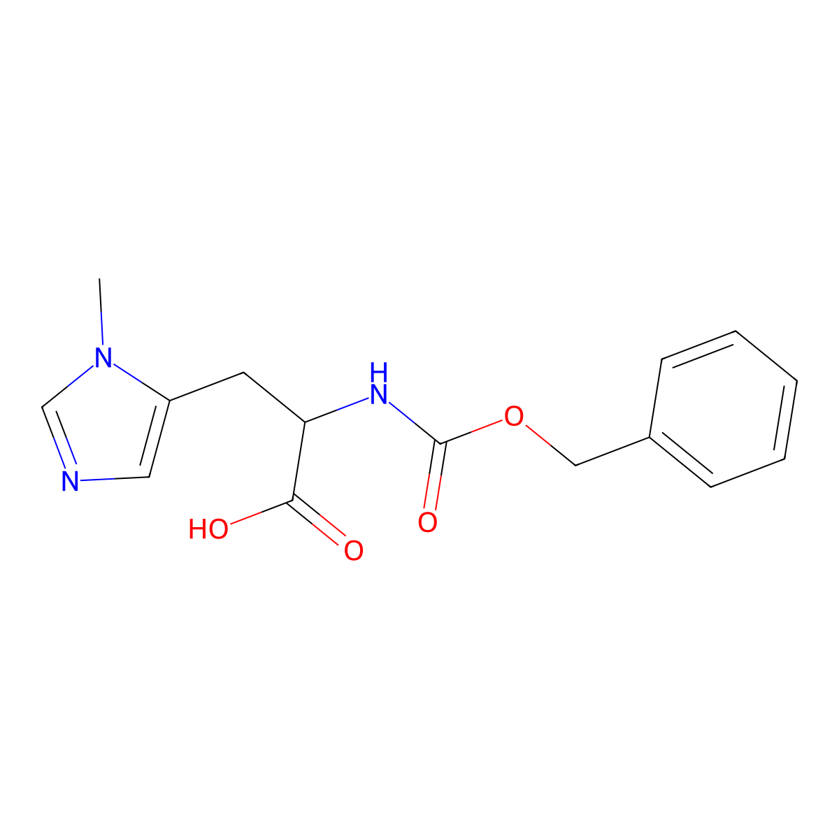 (2S)-2-{[(benzyloxy)carbonyl]amino}-3-(1-methyl-1H-imidazol-5-yl)propanoic acid molecular structure, CAS 1998636-88-6
