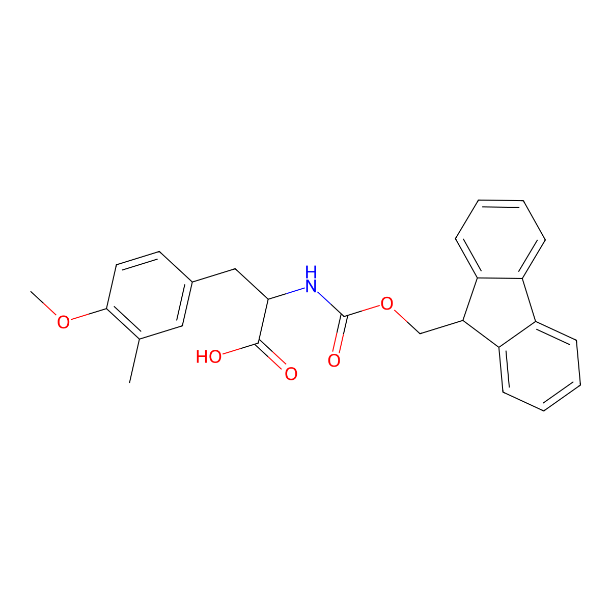 N-Fmoc-O,3-dimethyl-L-tyrosine molecular structure, CAS 1998643-80-3