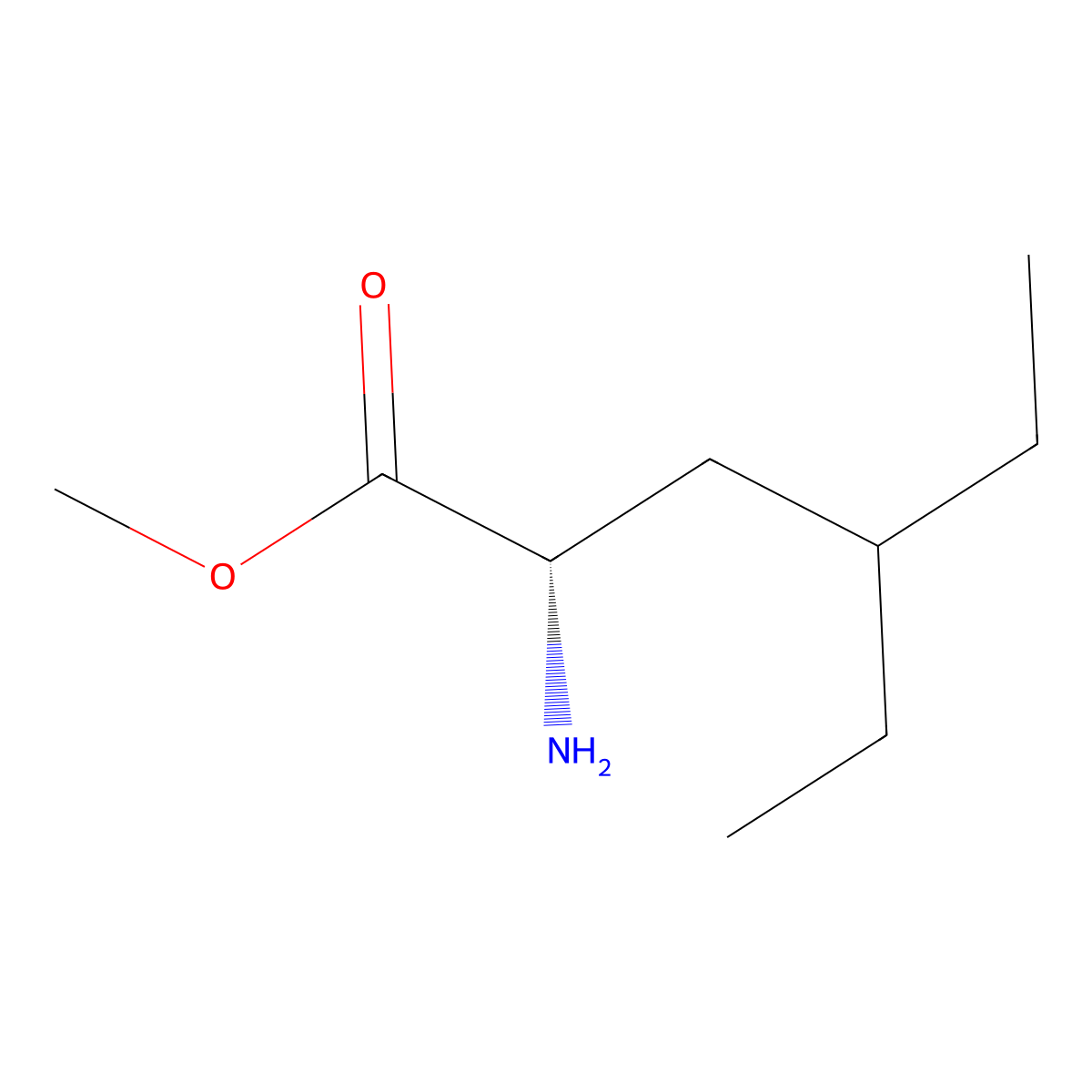 methyl (2S)-2-amino-4-ethylhexanoate molecular structure, CAS 1998645-48-9