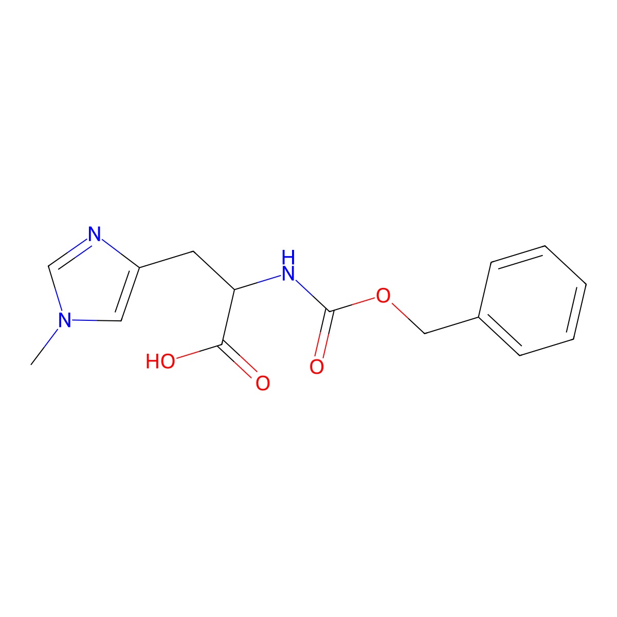 (2R)-2-{[(benzyloxy)carbonyl]amino}-3-(1-methyl-1H-imidazol-4-yl)propanoic acid molecular structure, CAS 1998645-87-6