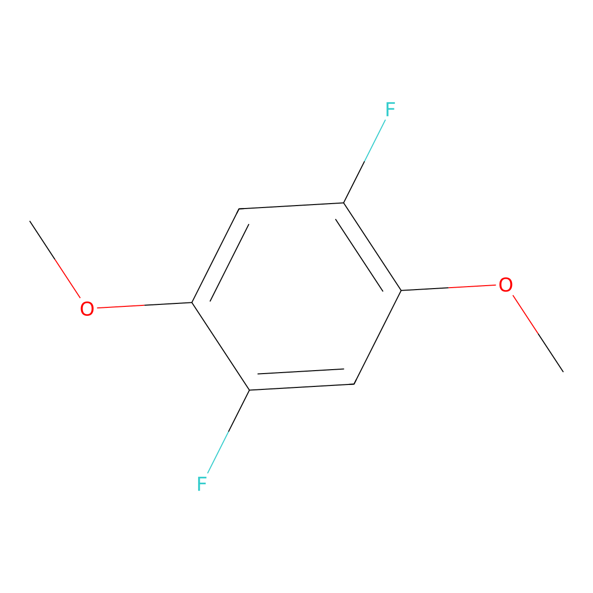 1,4-Difluoro-2,5-dimethoxybenzene molecular structure, CAS 199866-90-5