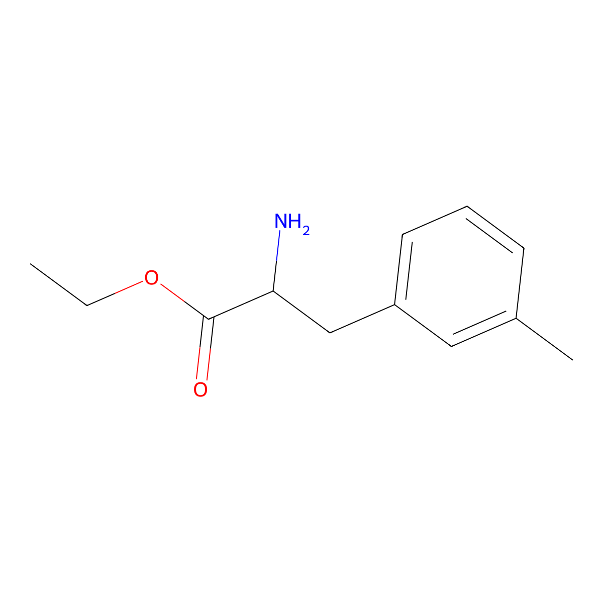 ethyl (2S)-2-amino-3-(3-methylphenyl)propanoate molecular structure, CAS 1998689-85-2