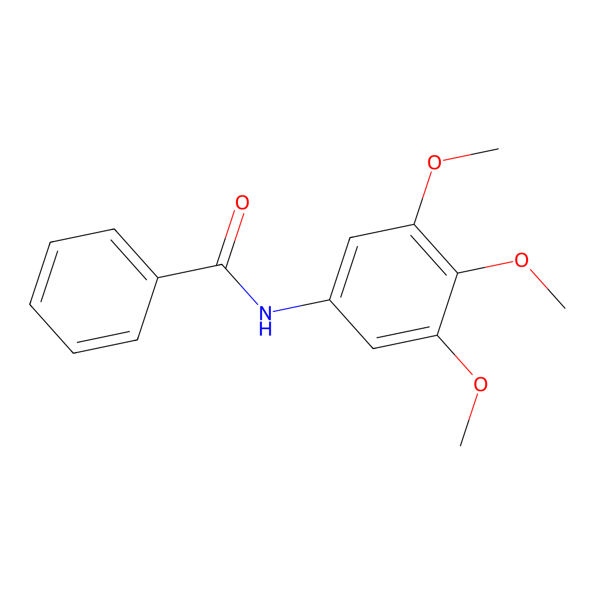 N-(3,4,5-trimethoxyphenyl)benzamide molecular structure, CAS 19987-70-3