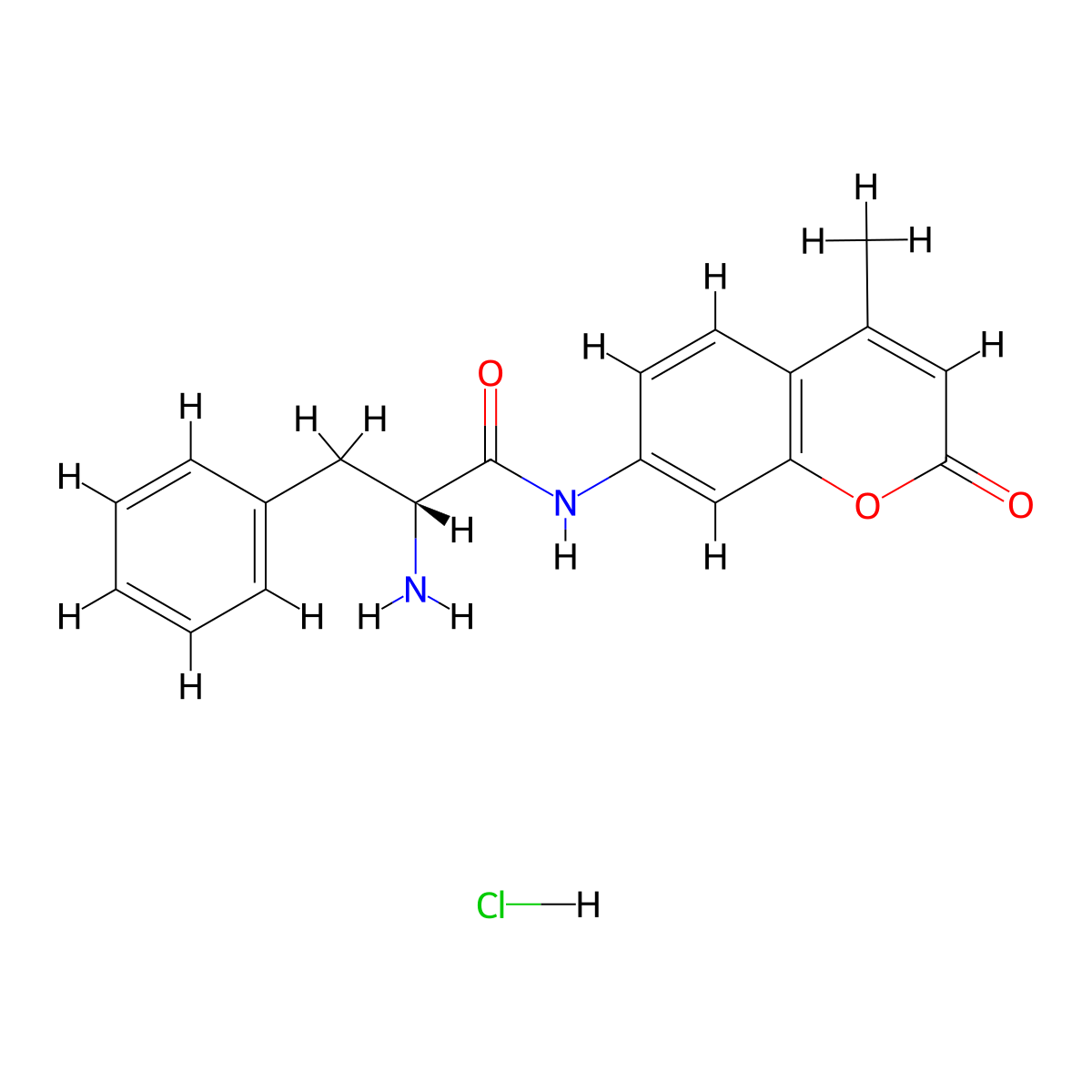 H-D-Phe-amc hydrochloride molecular structure, CAS 1998700-96-1