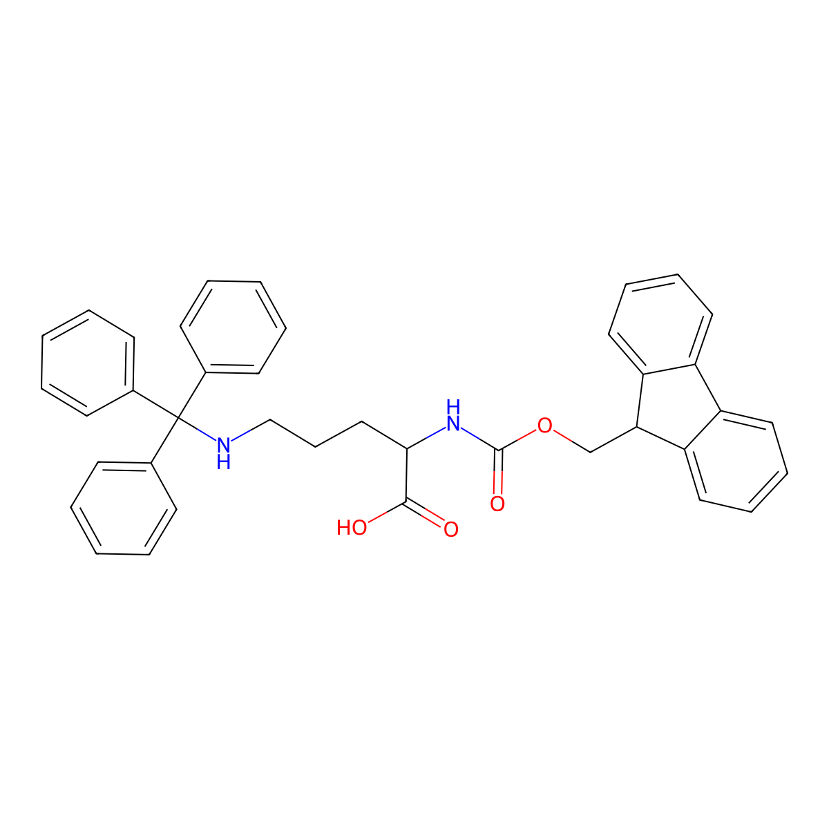 Fmoc-Orn(Trt)-OH molecular structure, CAS 1998701-26-0