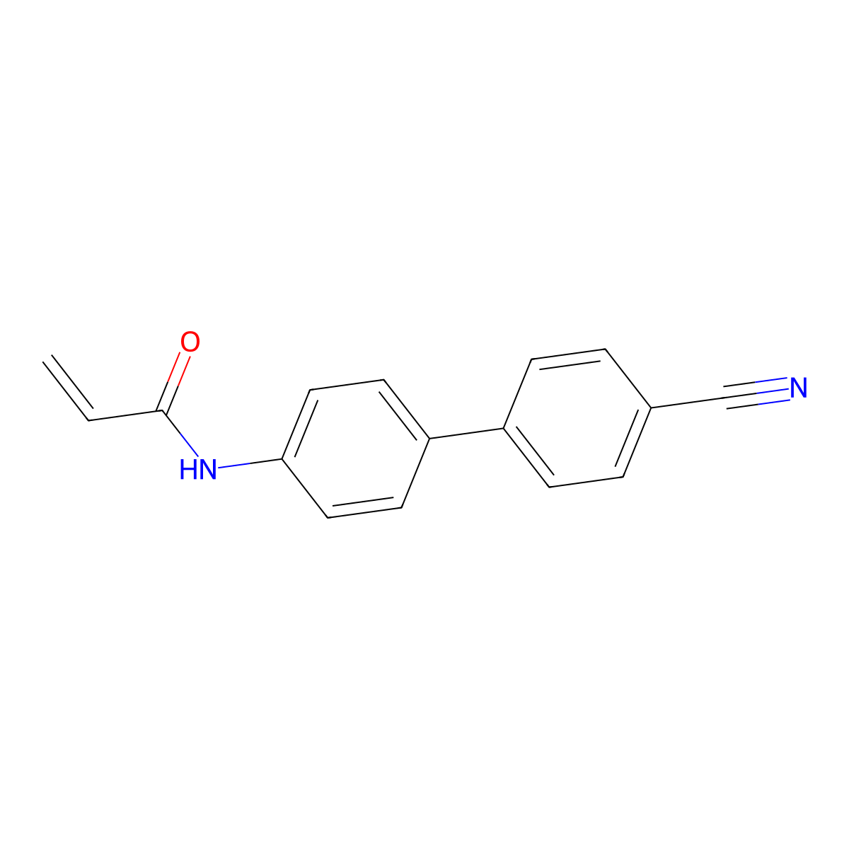 N-[4-(4-Carbonitrilphenyl)phenyl]prop-2-enamide molecular structure, CAS 1998702-61-6