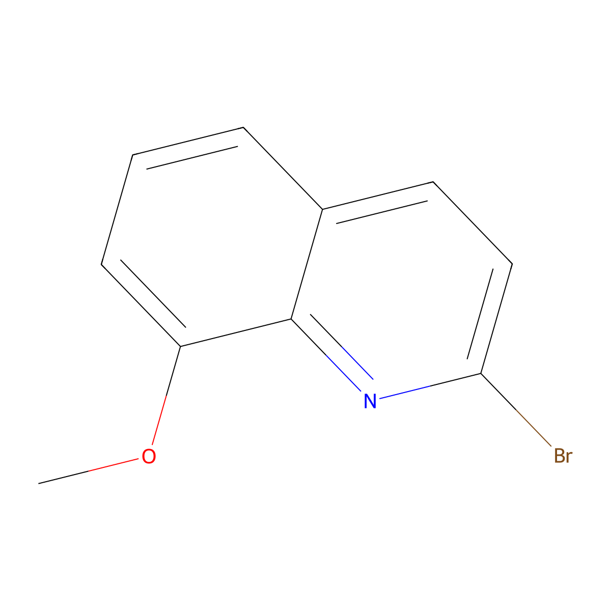 2-Bromo-8-methoxyquinoline molecular structure, CAS 199871-96-0