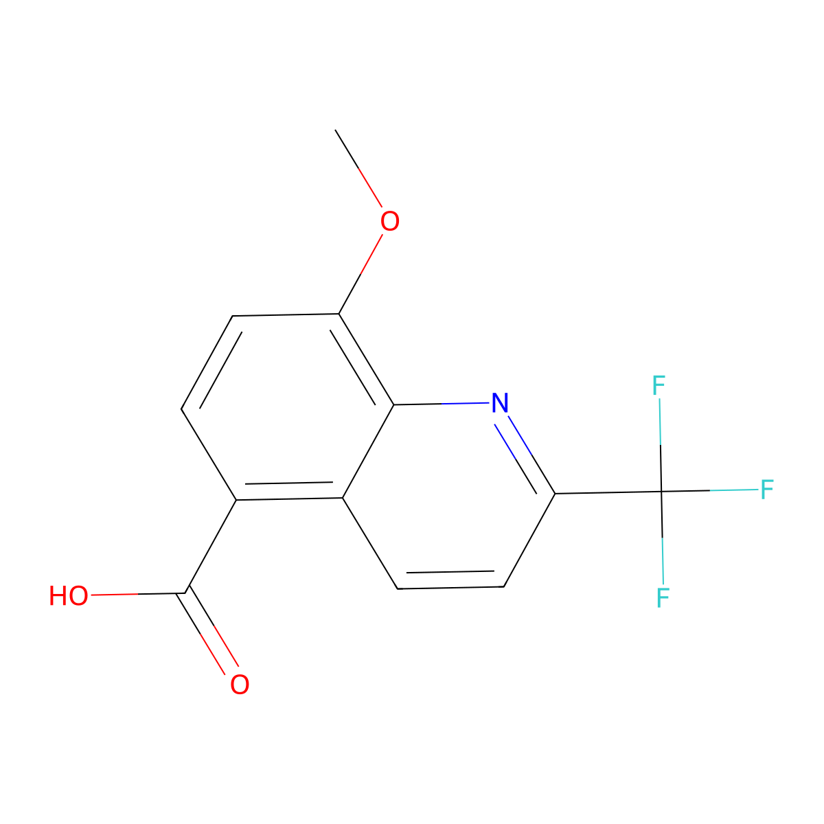 8-Methoxy-2-(trifluoromethyl)quinoline-5-carboxylic acid molecular structure, CAS 199872-29-2
