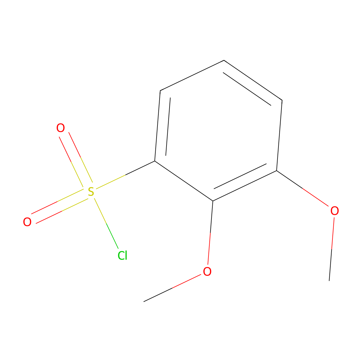2,3-Dimethoxybenzene-1-sulfonyl chloride molecular structure, CAS 199873-36-4