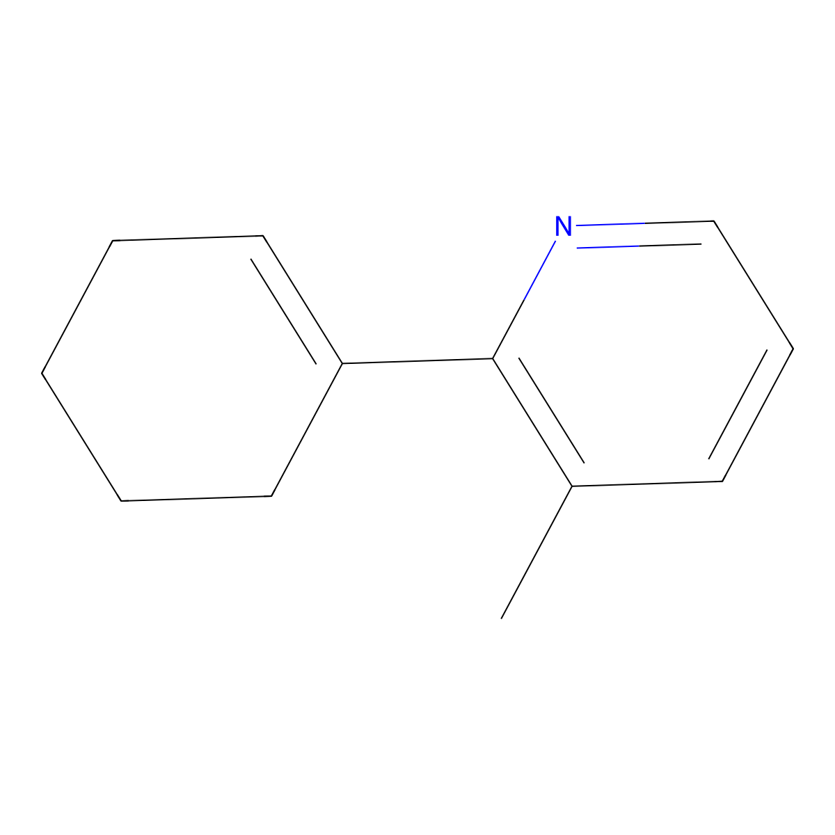 2-(Cyclohex-1-en-1-yl)-3-methylpyridine molecular structure, CAS 1998775-33-9