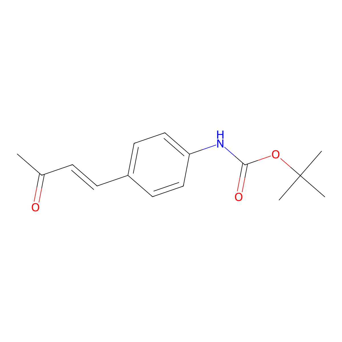 tert-butyl N-[4-(3-oxobut-1-en-1-yl)phenyl]carbamate molecular structure, CAS 1998825-39-0
