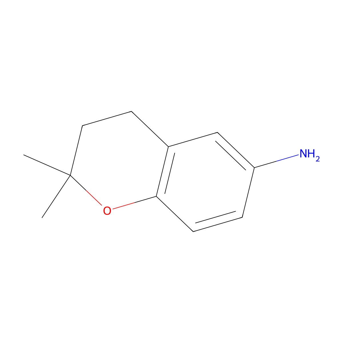 2,2-dimethyl-3,4-dihydro-2H-1-benzopyran-6-amine molecular structure, CAS 19989-18-5