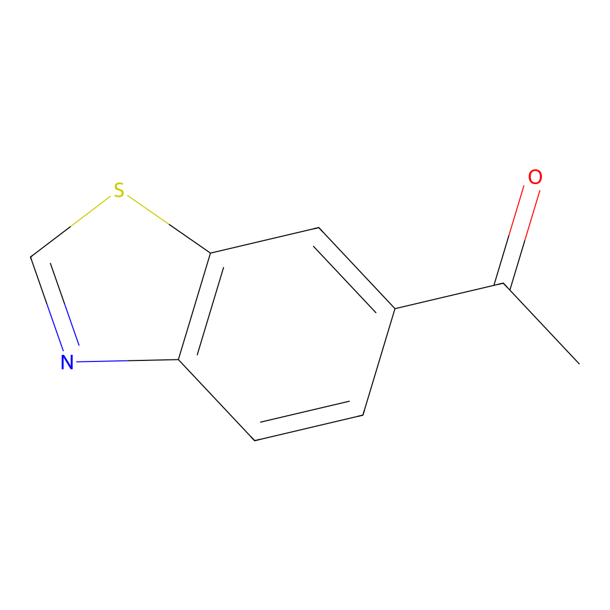 1-(1,3-Benzothiazol-6-yl)ethan-1-one molecular structure, CAS 19989-35-6