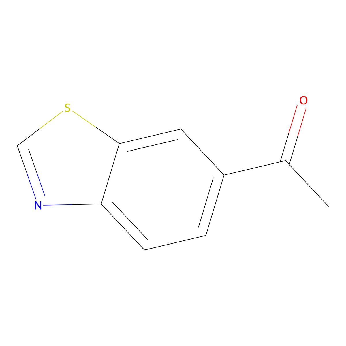1-(1,3-Benzothiazol-6-yl)ethan-1-one molecular structure, CAS 19989-35-6