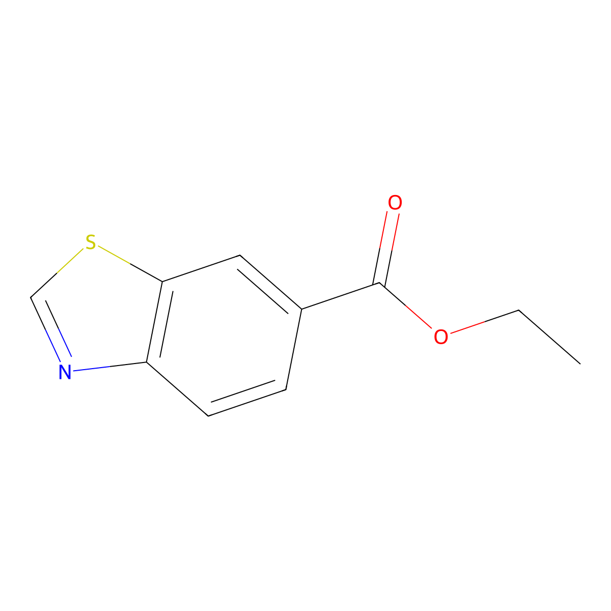 Ethyl benzo[d]thiazole-6-carboxylate molecular structure, CAS 19989-64-1