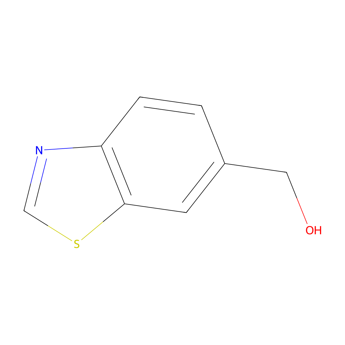 6-(Hydroxymethyl)benzothiazole molecular structure, CAS 19989-66-3