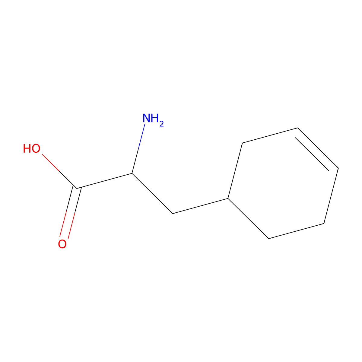 (2S)-2-Amino-3-(cyclohex-3-en-1-yl)propanoic acid molecular structure, CAS 1998905-23-9