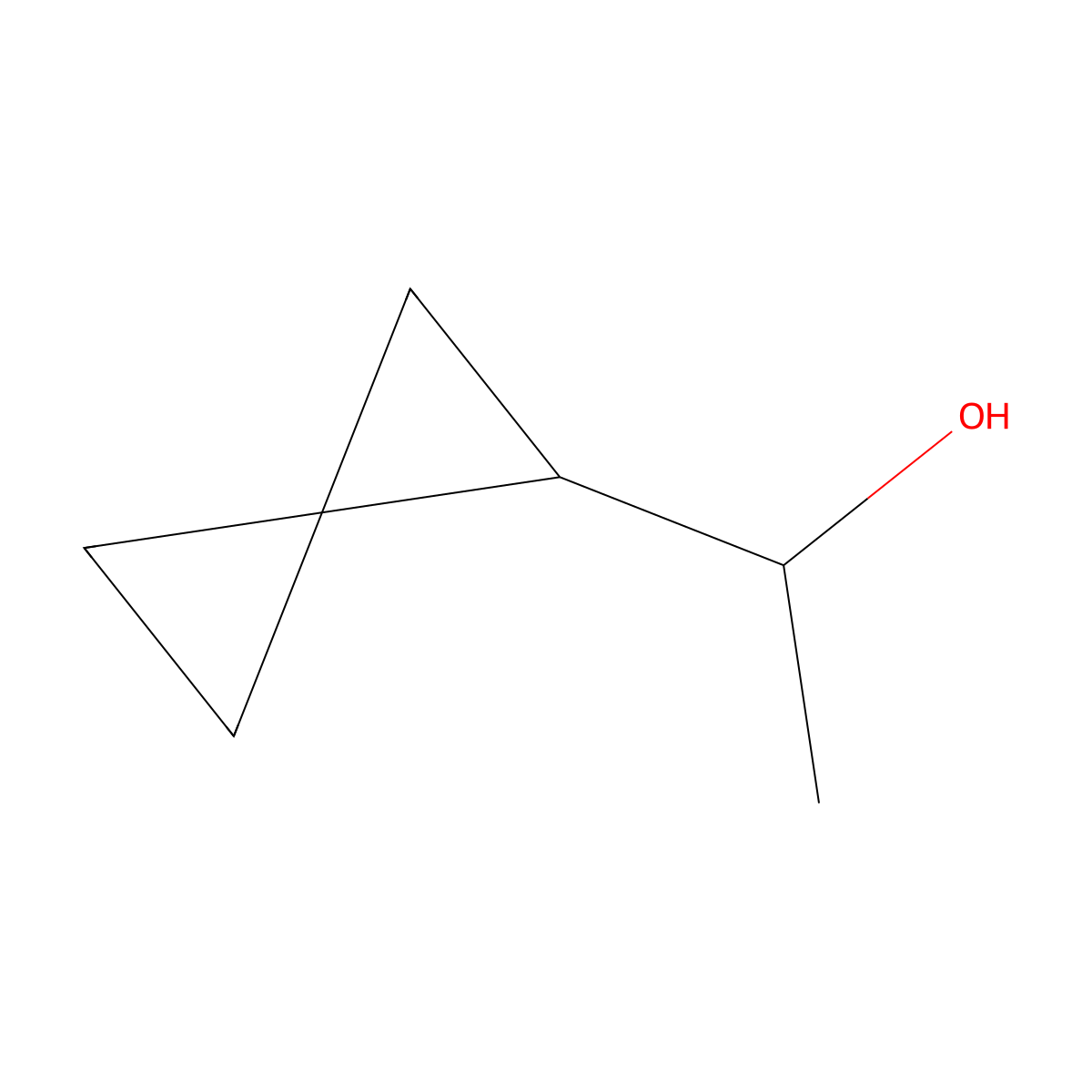 (1R)-1-{spiro[2.2]pentan-1-yl}ethan-1-ol molecular structure, CAS 1998948-87-0