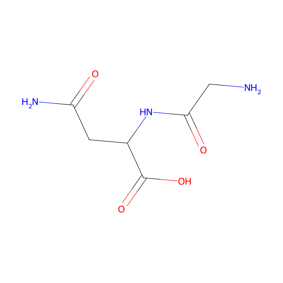 Glycyl-L-asparagine molecular structure, CAS 1999-33-3