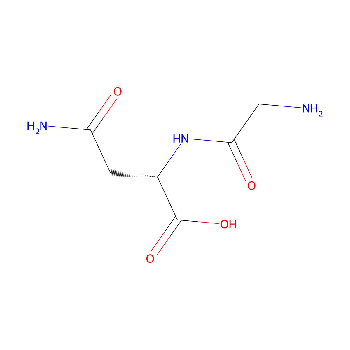 Glycyl-L-asparagine molecular structure, CAS 1999-33-3