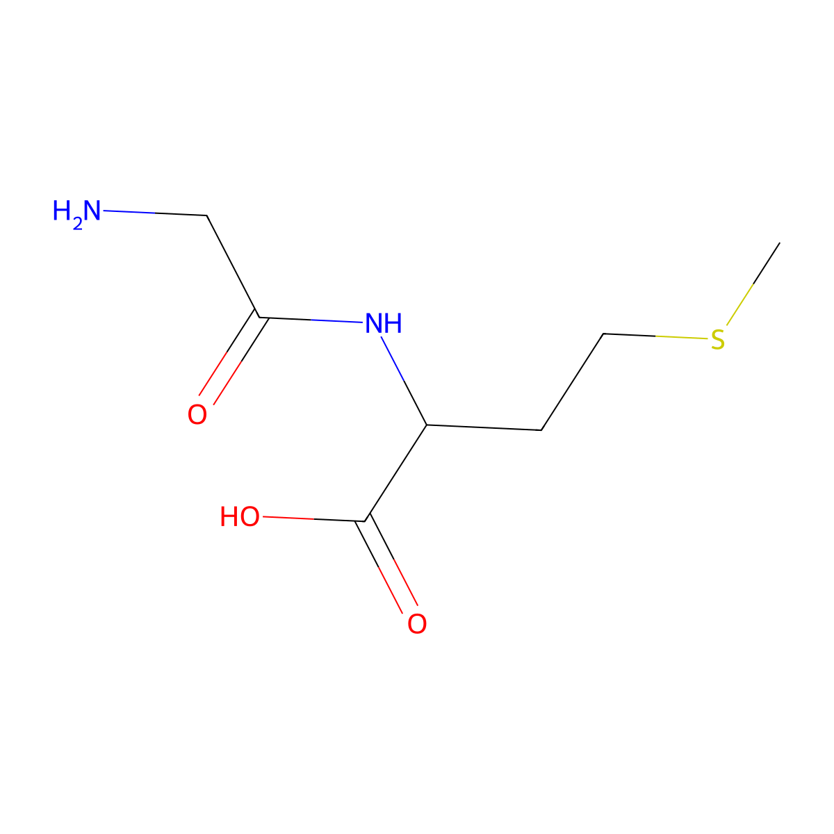 Glycylmethionine, DL- molecular structure, CAS 1999-34-4