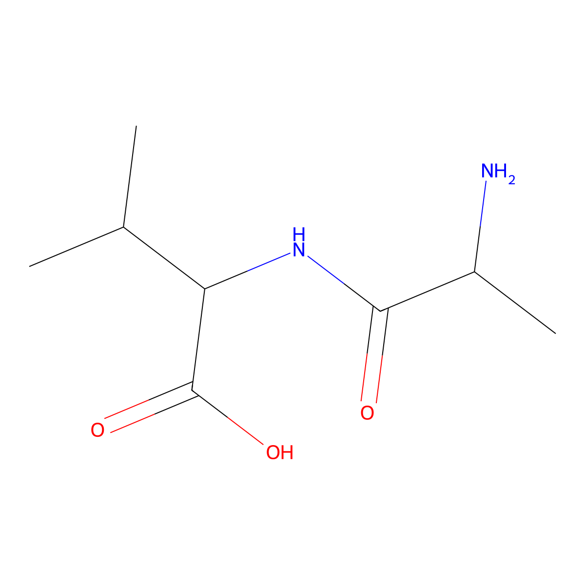 DL-Ala-DL-Val molecular structure, CAS 1999-46-8