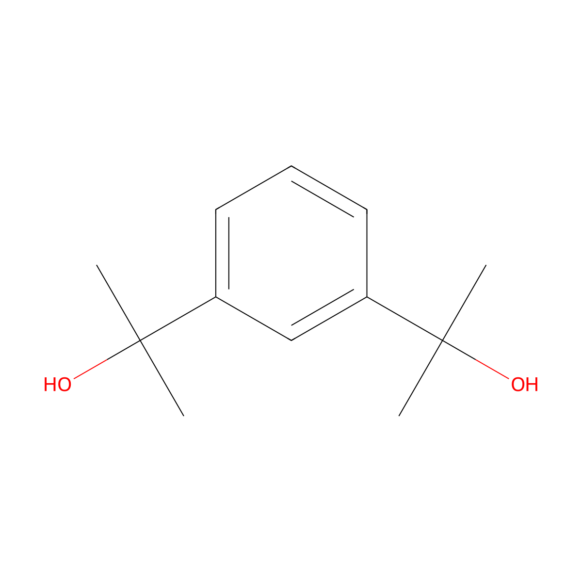 alpha,alpha'-Dihydroxy-1,3-diisopropylbenzene molecular structure, CAS 1999-85-5