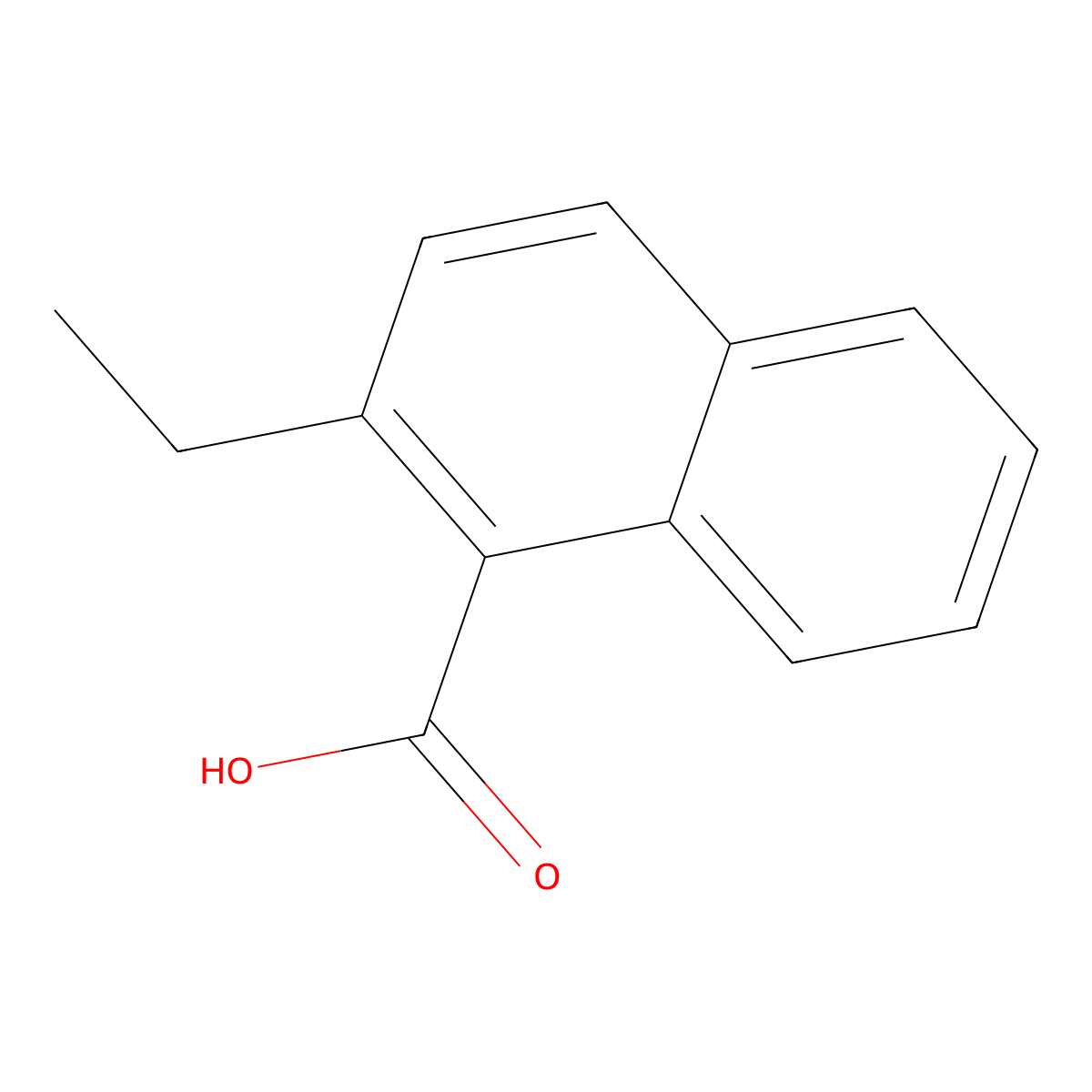 2-Ethylnaphthalene-1-carboxylic acid molecular structure, CAS 1999-98-0
