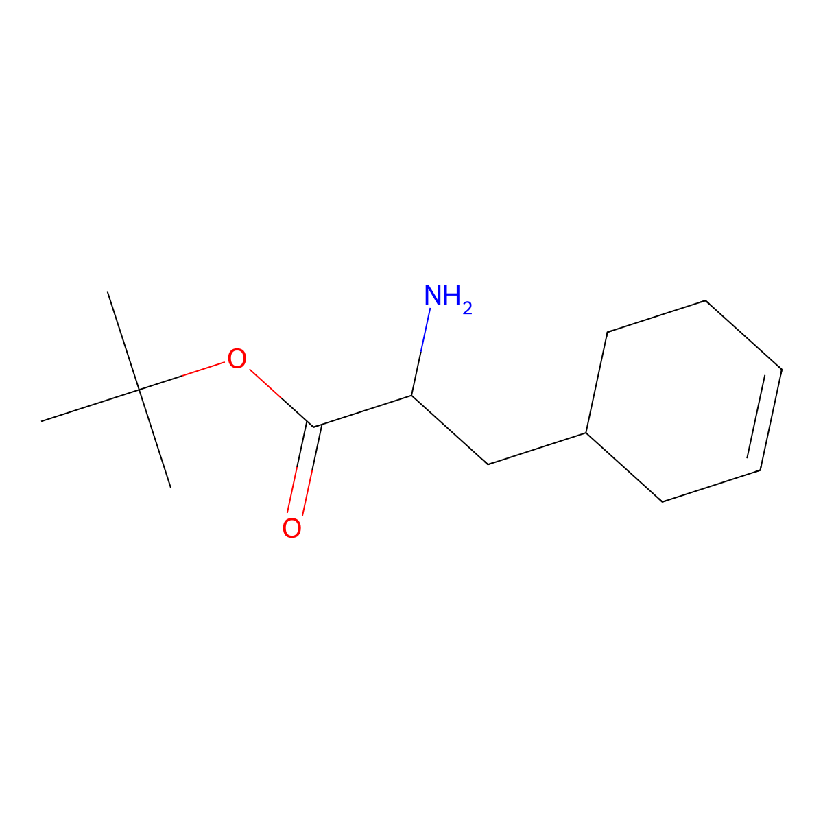 Tert-butyl 2-amino-3-(cyclohex-3-en-1-yl)propanoate molecular structure, CAS 1999088-19-5