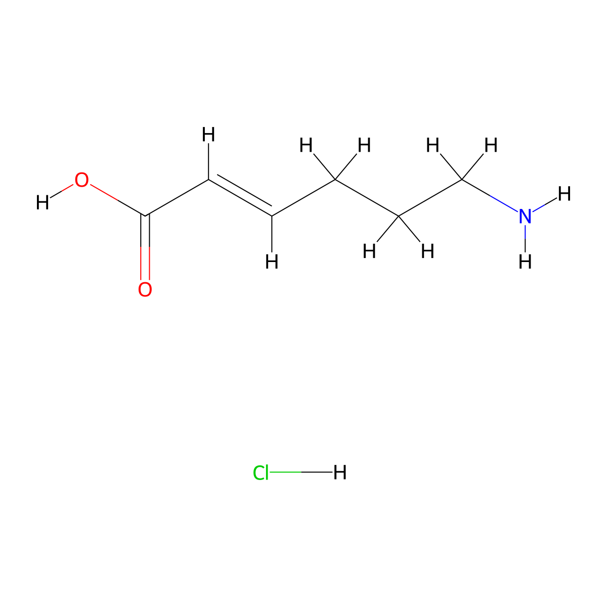 (E)-6-Amino-2-hexenoic Acid Hydrochloride molecular structure, CAS 19991-88-9
