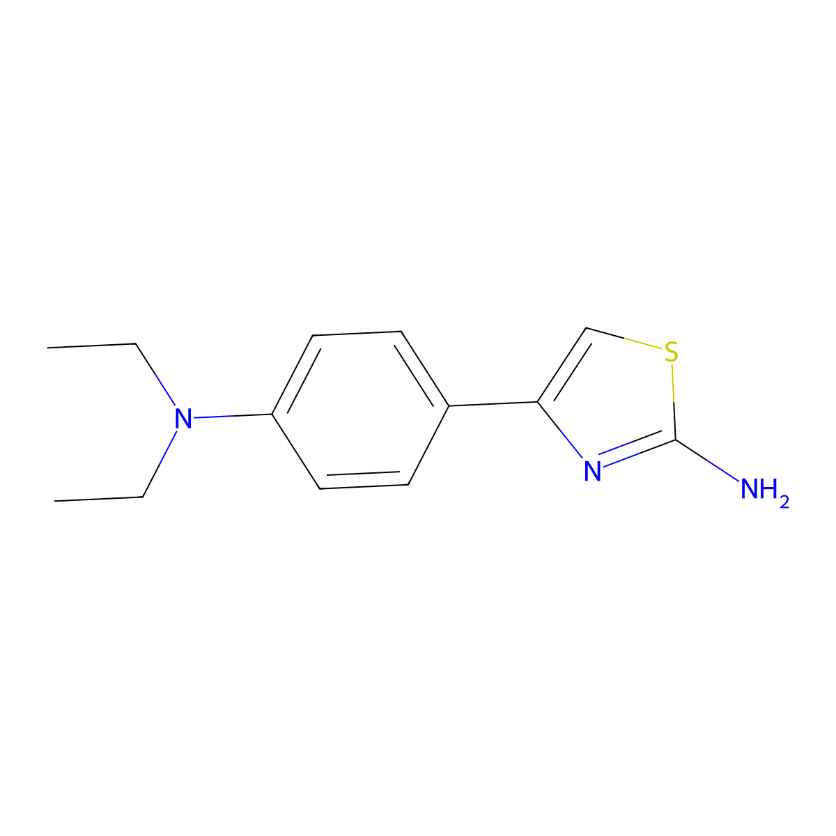 4-(4-Diethylamino-phenyl)-thiazol-2-ylamine molecular structure, CAS 199915-40-7